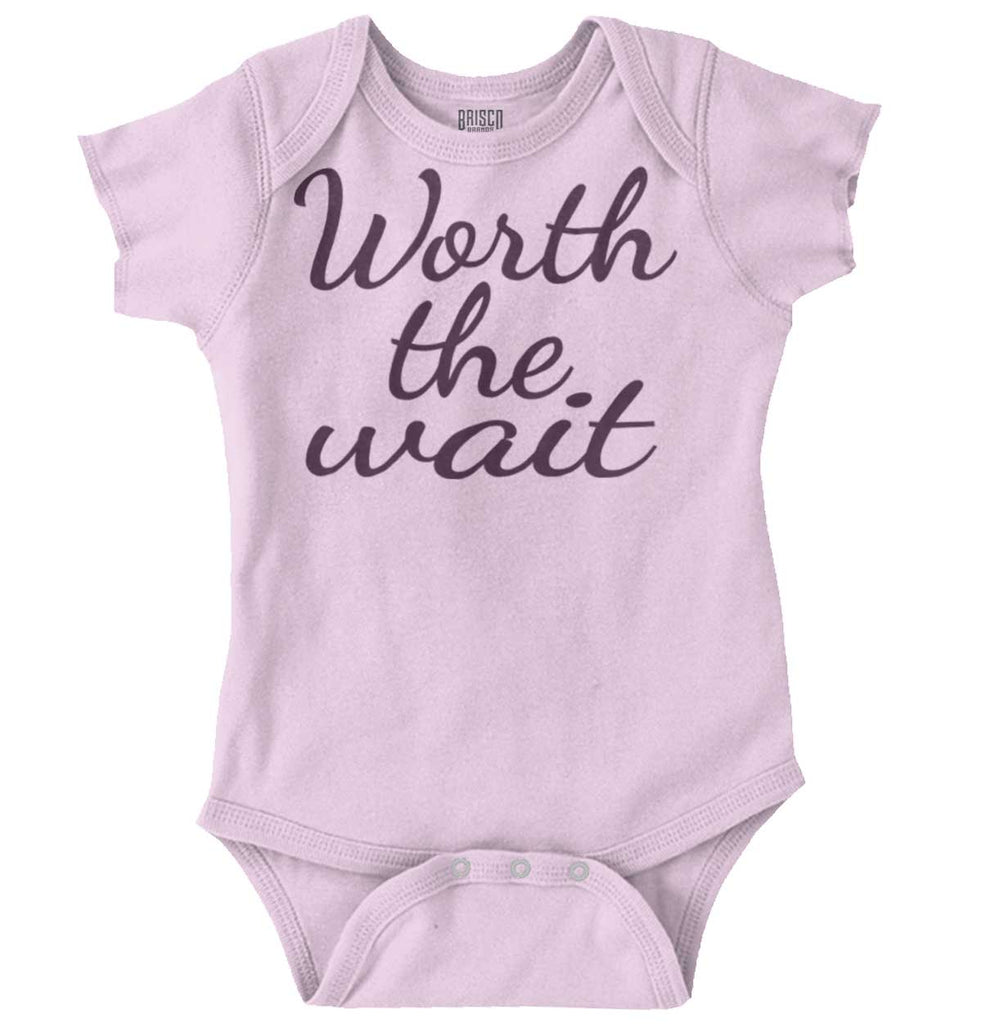 Worth The Wait Romper Bodysuit-Direct To Garment Print-Brisco Baby