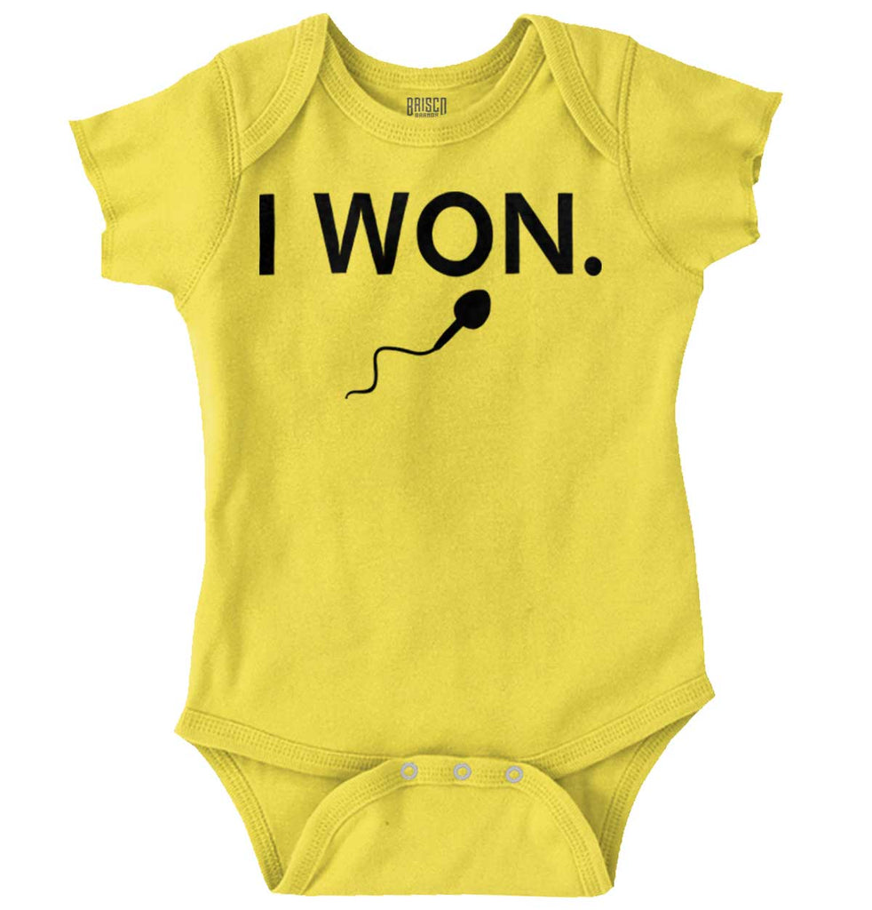 Won The Race Romper Bodysuit-Direct To Garment Print-Brisco Baby