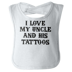 Uncle's Tattoos Infant Baby Bib-Direct To Garment Print-Brisco Baby