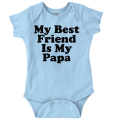 Best Friend Is Papa Romper Bodysuit-Direct To Garment Print-Brisco Baby