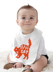 Scaredy Cat Infant Baby Bib-Direct To Garment Print-Brisco Baby