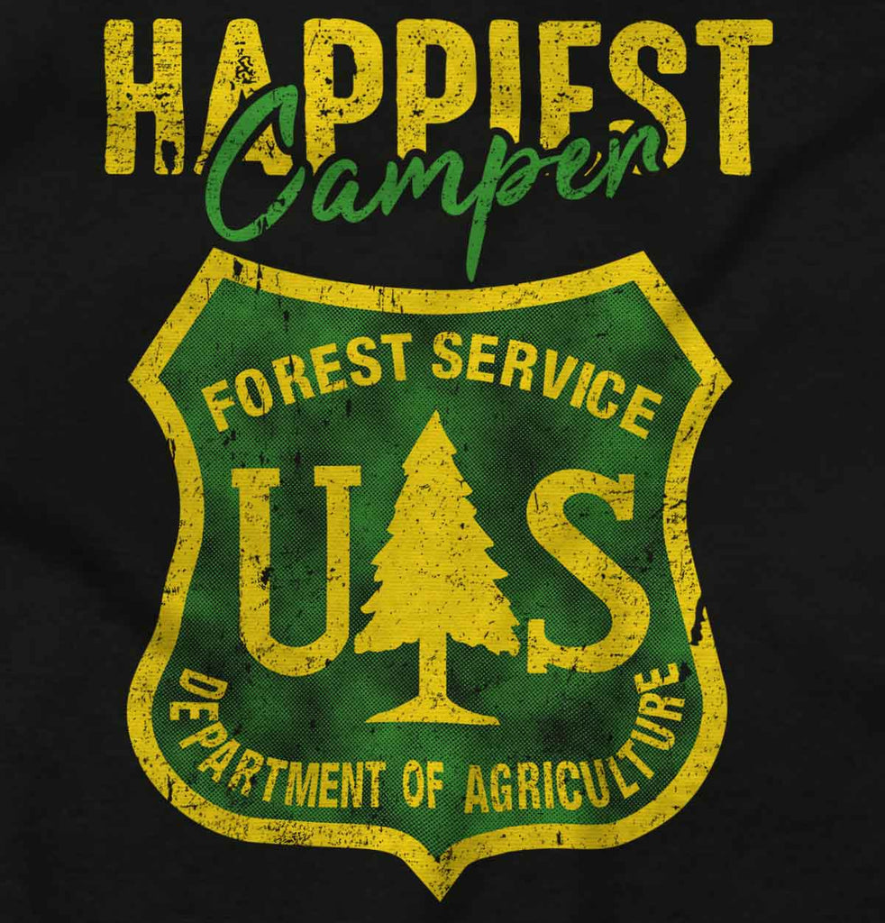 Happiest Camper Toddler Ruffle Bottom Tee-Direct To Garment Print-Brisco Baby