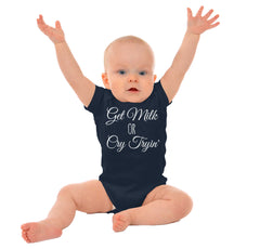 Get Milk Romper Bodysuit-Direct To Garment Print-Brisco Baby