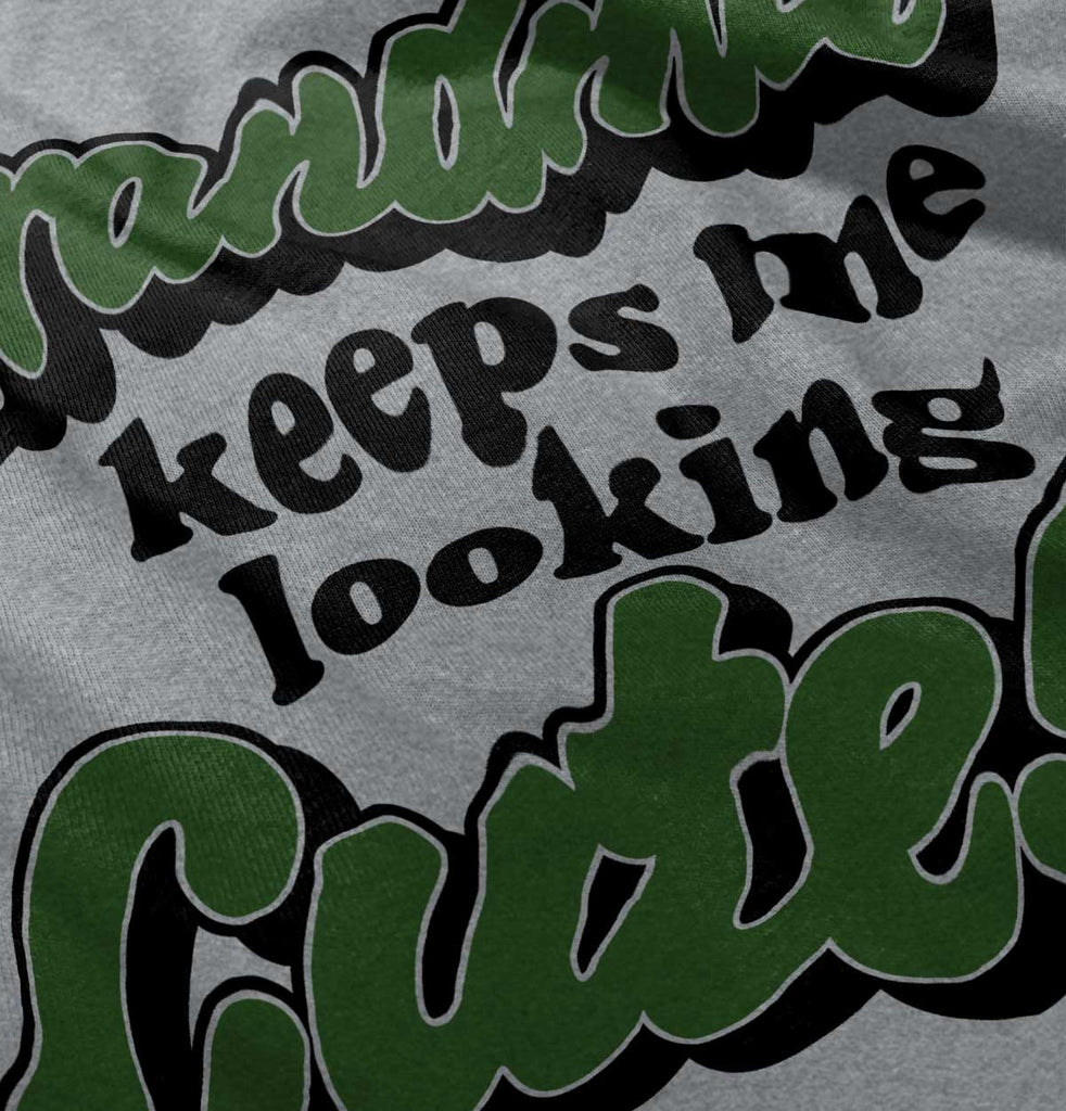 Grandma Keeps Me Cute Romper Bodysuit-Direct To Garment Print-Brisco Baby