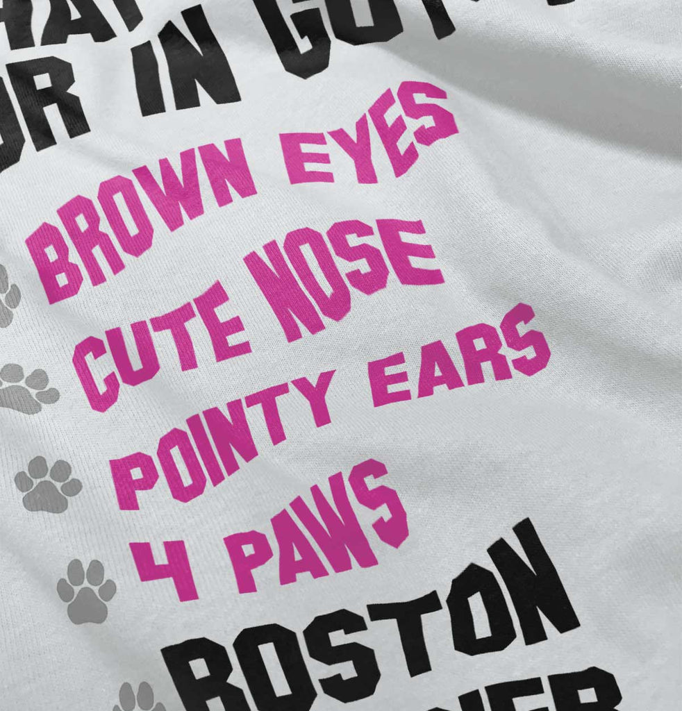 Boston Terrier List Romper Bodysuit-Direct To Garment Print-Brisco Baby