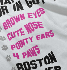 Boston Terrier List Romper Bodysuit-Direct To Garment Print-Brisco Baby