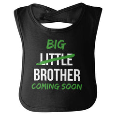Big Brother Coming Soon Infant Baby Bib-Direct To Garment Print-Brisco Baby