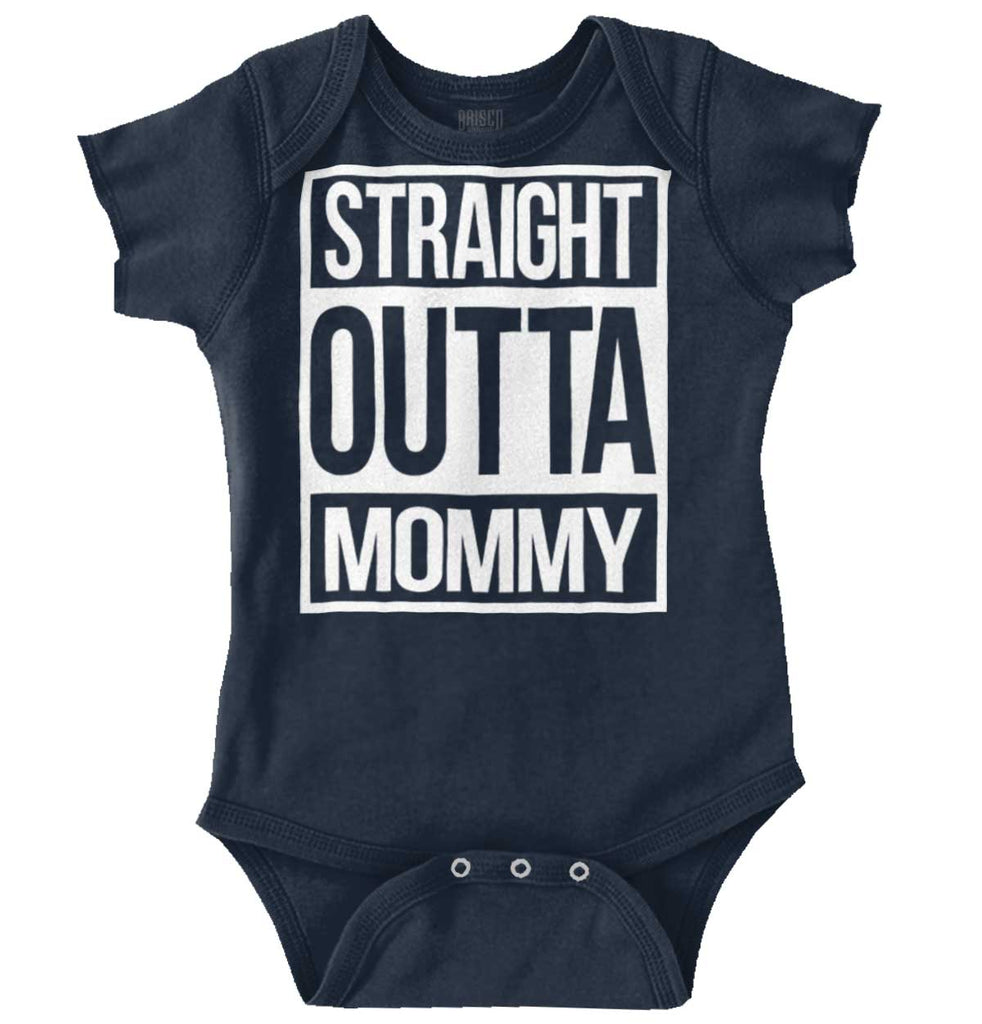 Straight Outta Mommy Romper Bodysuit-Direct To Garment Print-Brisco Baby