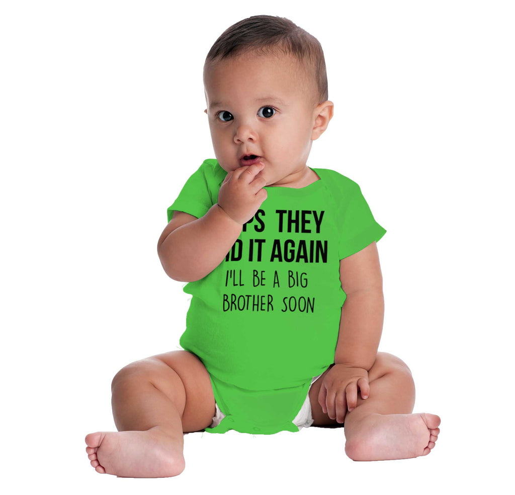 Oops They Did It Again Big Brother Romper Bodysuit-Direct To Garment Print-Brisco Baby