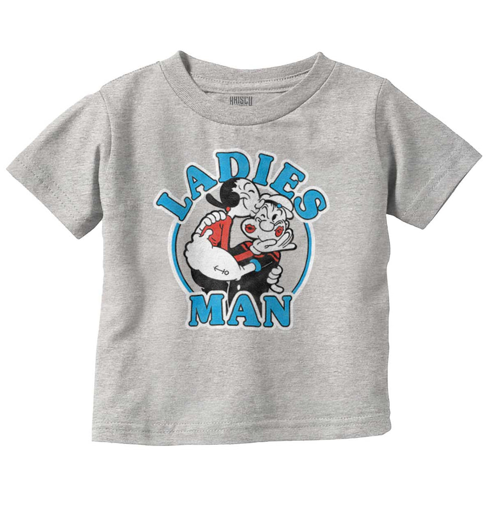 Ladies Man Infant Toddler T Shirt-Direct To Garment Print-Brisco Baby
