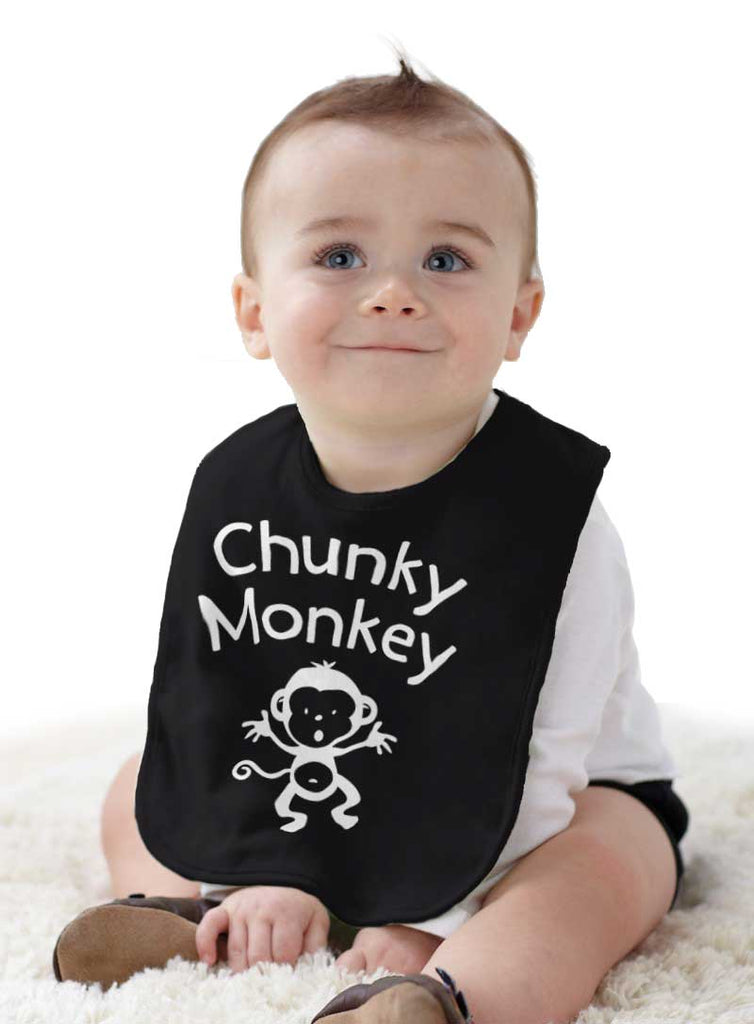 Chunky Monkey Infant Baby Bib-Direct To Garment Print-Brisco Baby