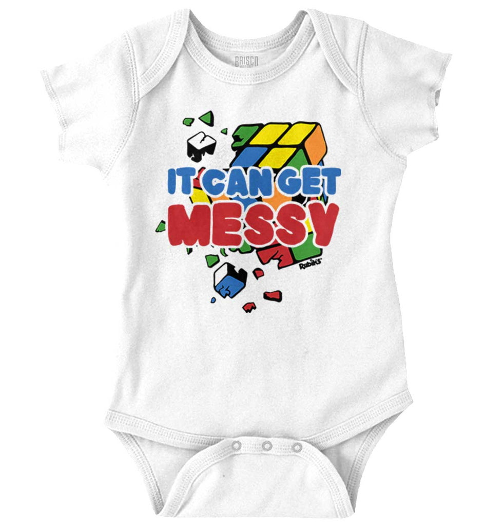 Getting Messy Romper Bodysuit-Direct To Garment Print-Brisco Baby