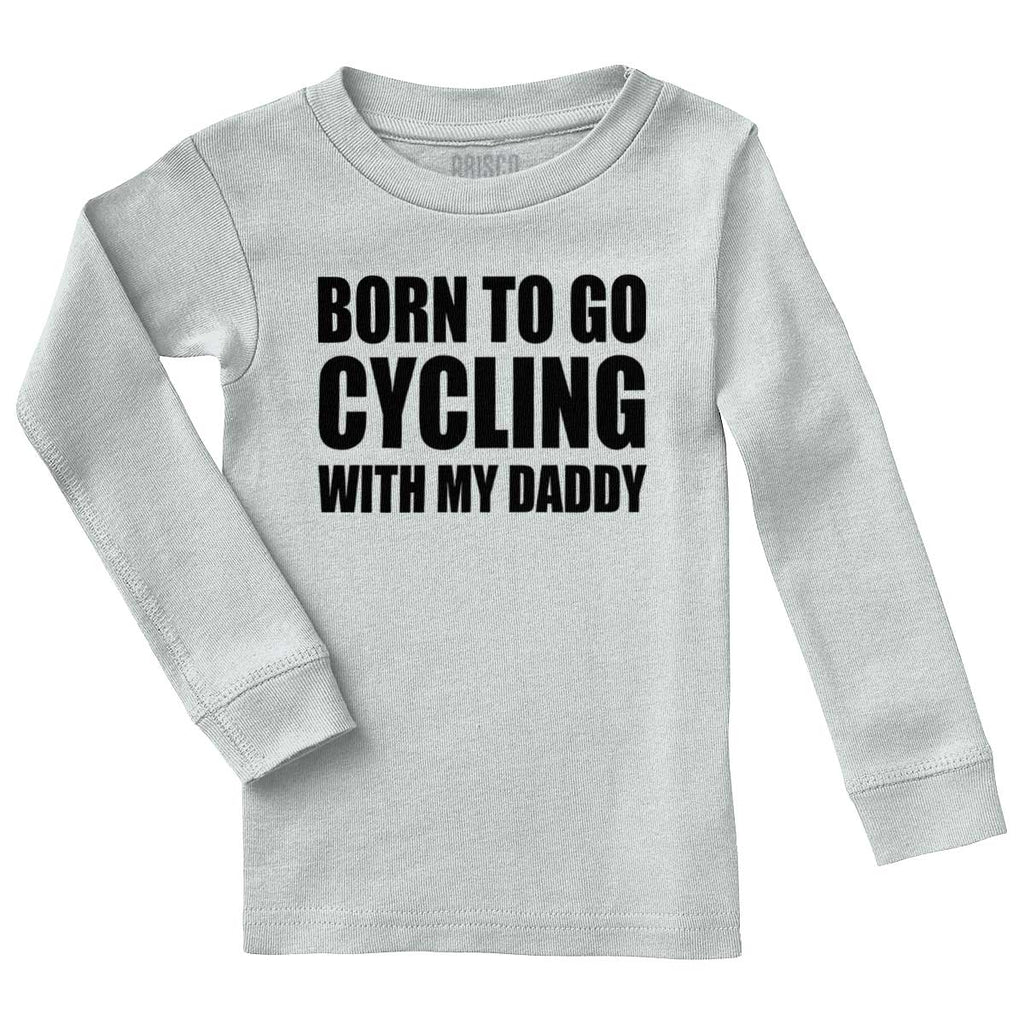 Cycling With Daddy Solid Baby Pajama Top-Direct To Garment Print-Brisco Baby