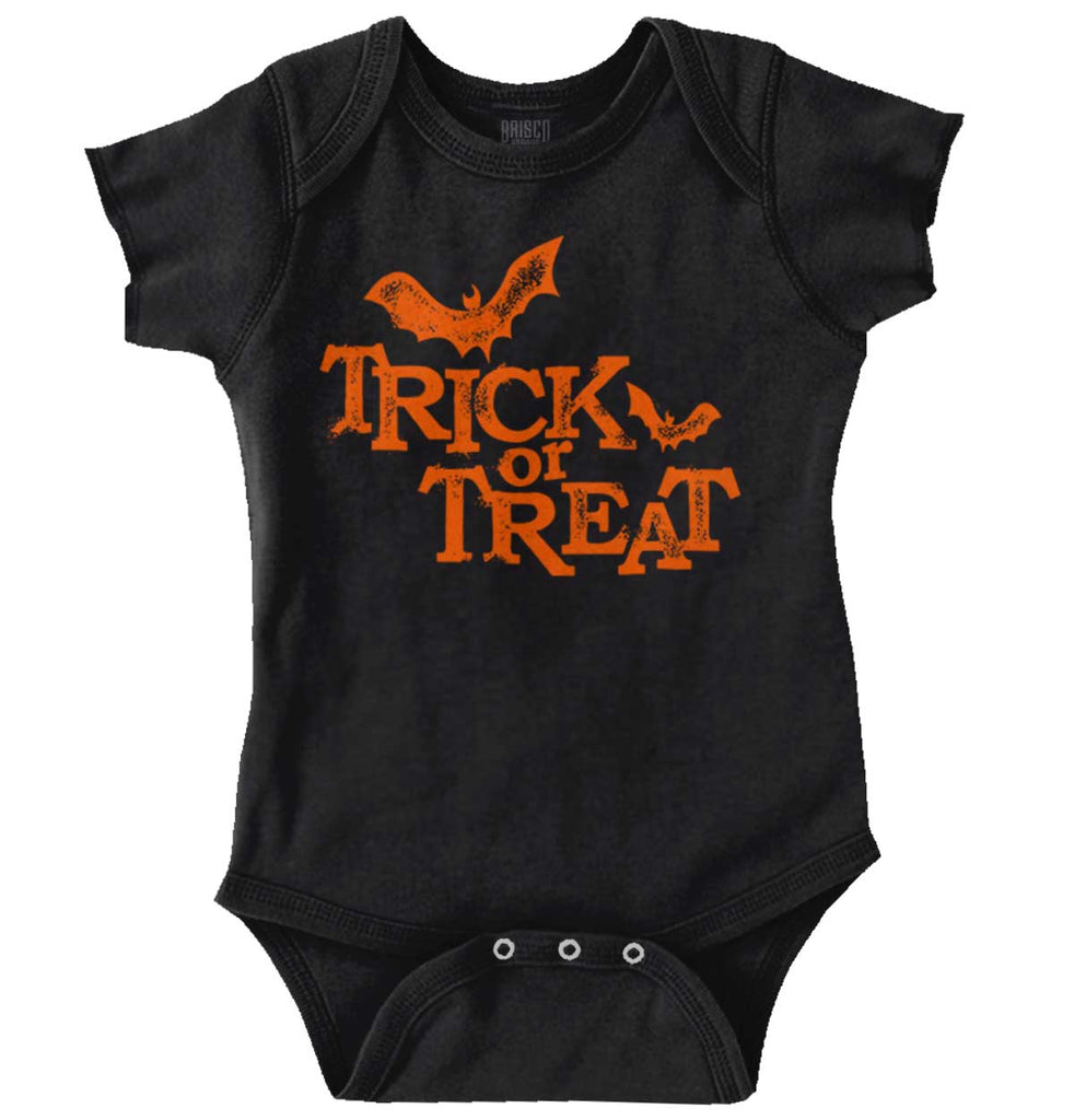 Trick or Treat Bats Romper Bodysuit-Direct To Garment Print-Brisco Baby