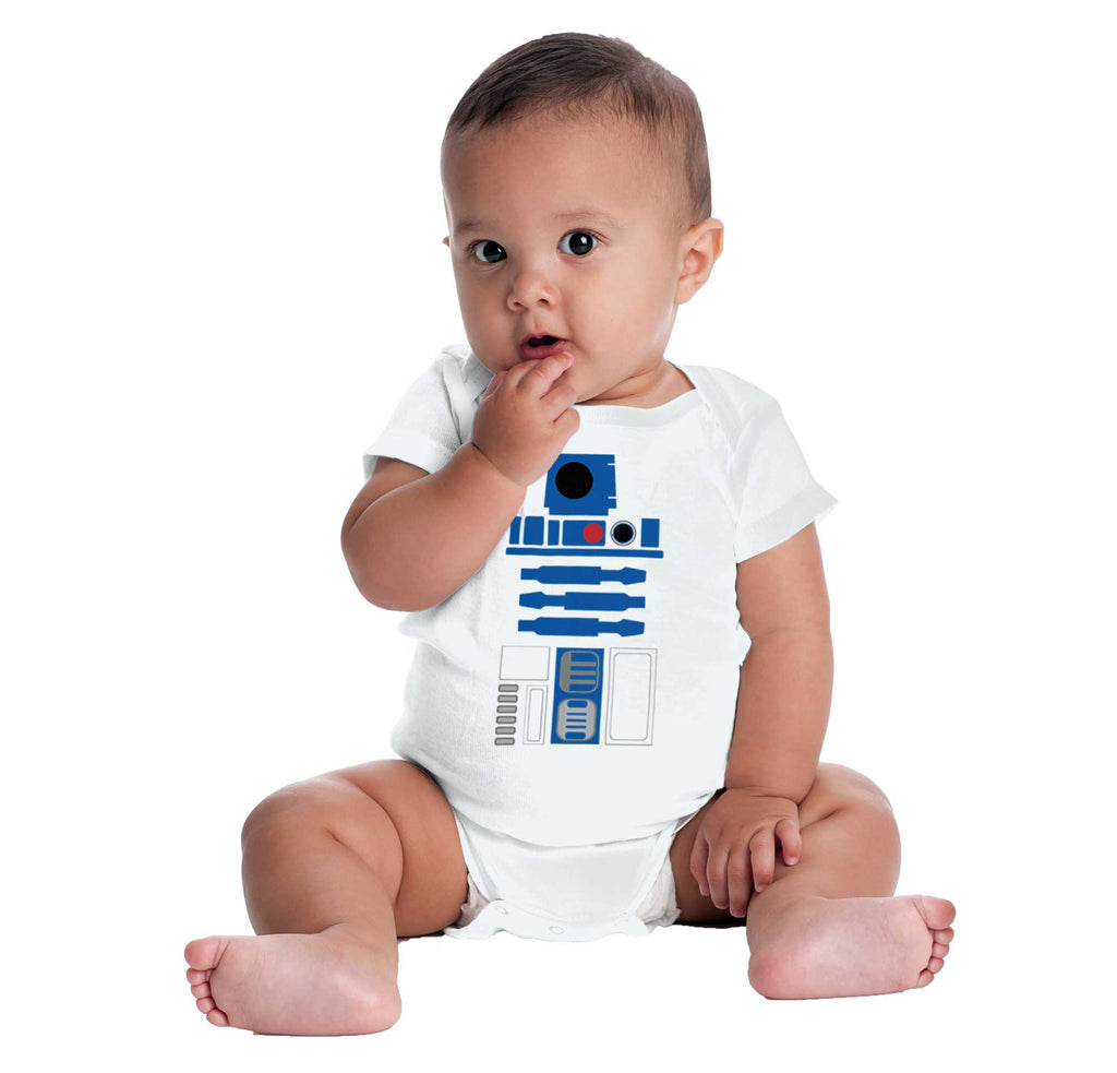R2D2 Romper Bodysuit-Direct To Garment Print-Brisco Baby