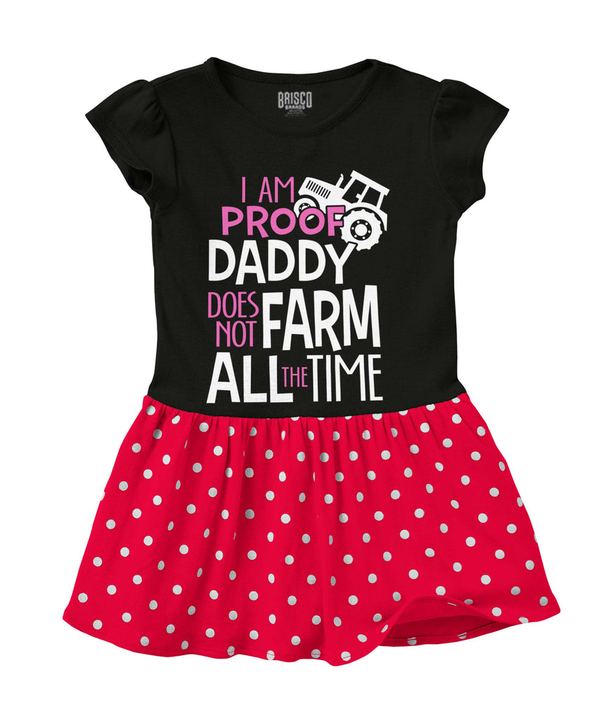 Farm All The Time Baby Polka Dot Skirt Dress-Direct To Garment Print-Brisco Baby