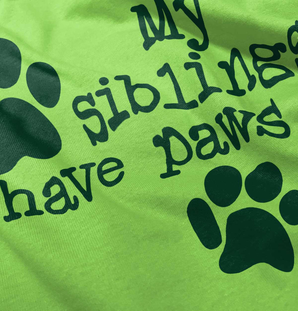 Siblings have paws Romper Bodysuit-Direct To Garment Print-Brisco Baby
