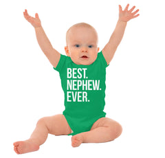 Best Nephew Ever Romper Bodysuit-Direct To Garment Print-Brisco Baby