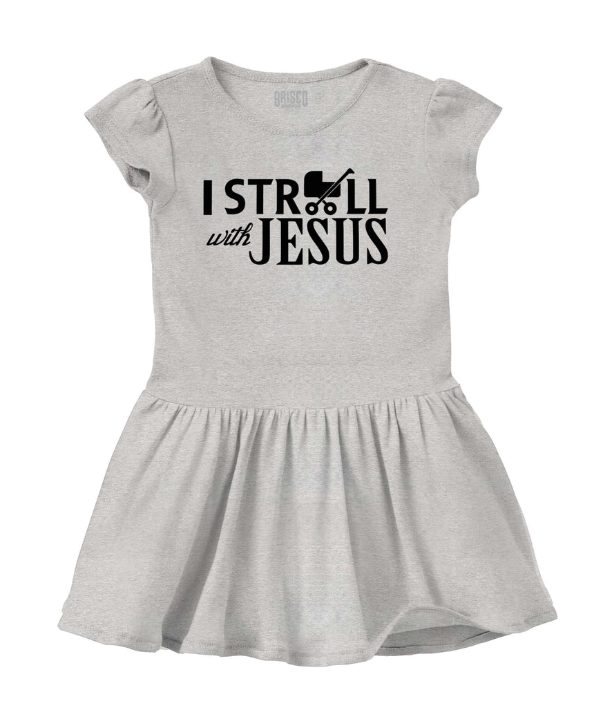 Stroll With Jesus Solid Baby Infant Dress-Direct To Garment Print-Brisco Baby