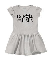 Stroll With Jesus Solid Baby Infant Dress-Direct To Garment Print-Brisco Baby