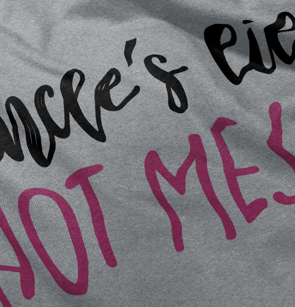 Uncle's Lil Hot Mess Infant Toddler T Shirt-Direct To Garment Print-Brisco Baby