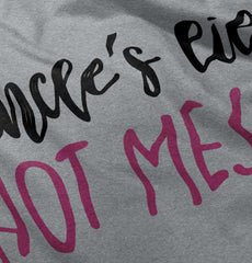 Uncle's Lil Hot Mess Infant Toddler T Shirt-Direct To Garment Print-Brisco Baby