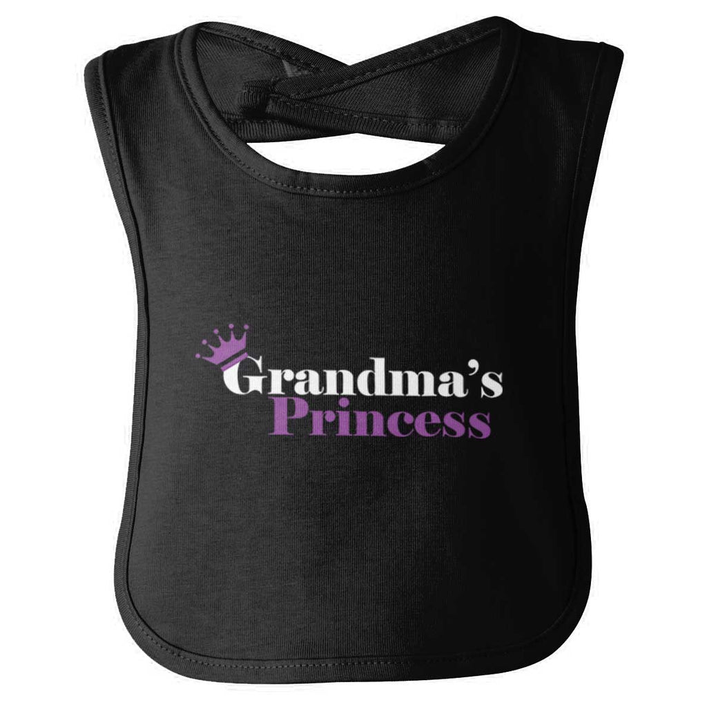 Grandma's Princess Infant Baby Bib-Direct To Garment Print-Brisco Baby