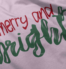 Merry And Bright Infant Baby Bib-Direct To Garment Print-Brisco Baby