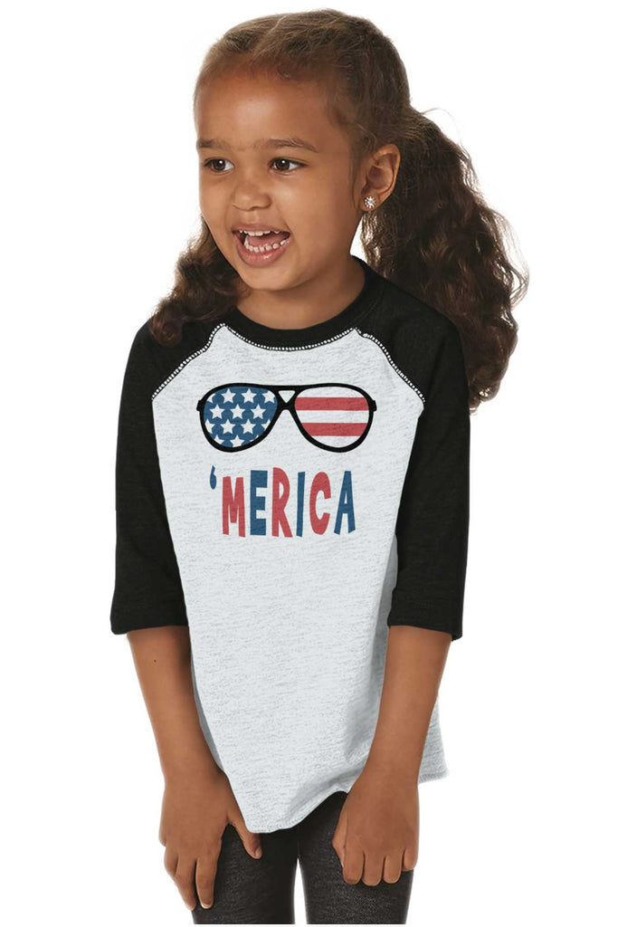 ‘merica Toddler Baseball-Direct To Garment Print-Brisco Baby