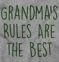 Grandma's Rules Are The Best Romper Bodysuit-Direct To Garment Print-Brisco Baby