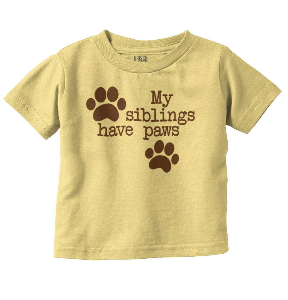 Siblings have paws Infant Toddler T Shirt-Direct To Garment Print-Brisco Baby