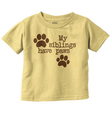 Siblings have paws Infant Toddler T Shirt-Direct To Garment Print-Brisco Baby
