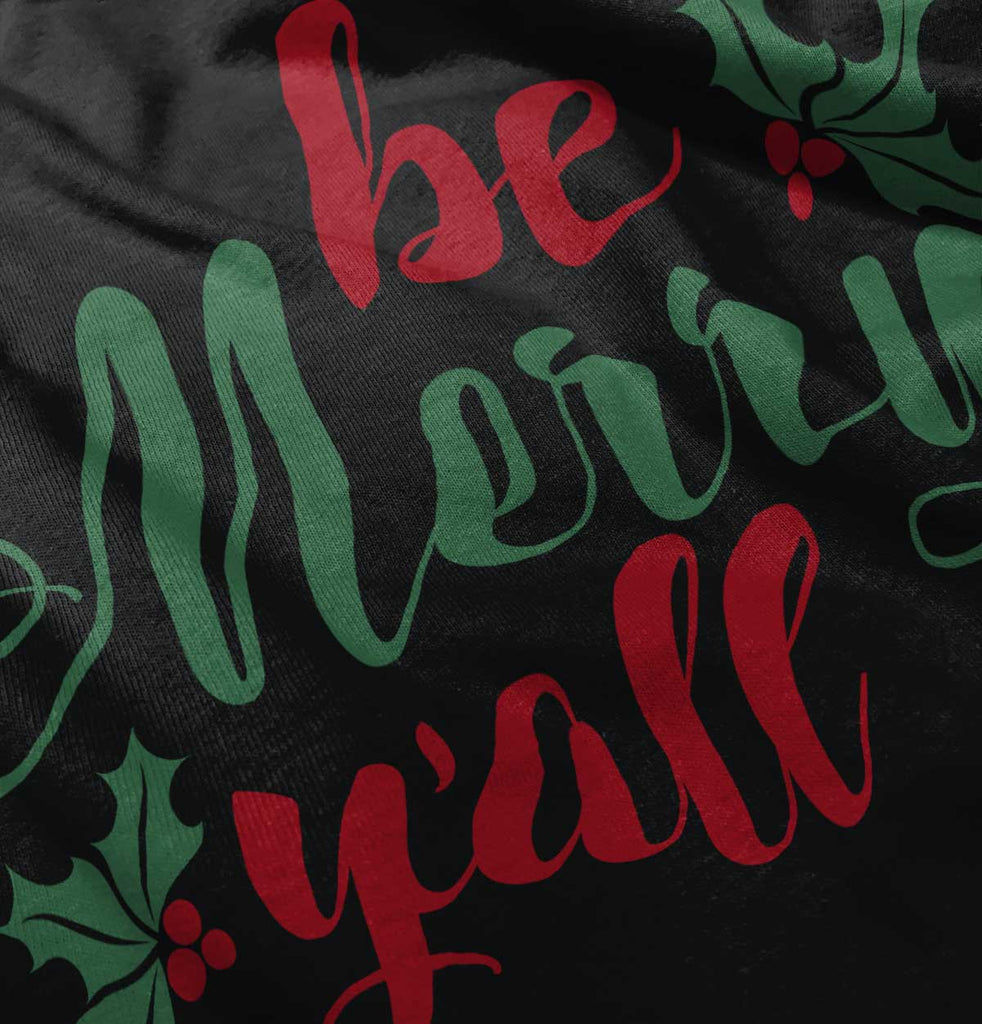 Be Merry Y'all Infant Baby Bib-Direct To Garment Print-Brisco Baby