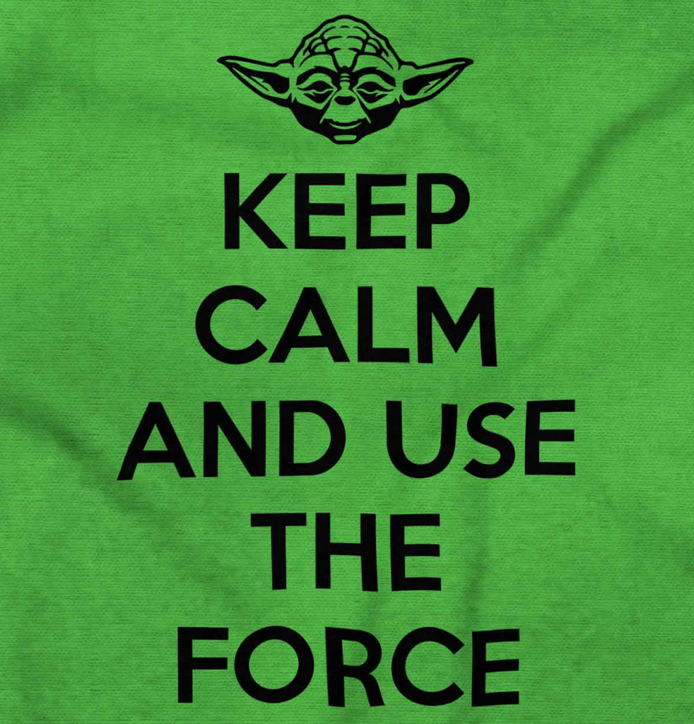 Keep Calm Use Force Romper Bodysuit-Direct To Garment Print-Brisco Baby