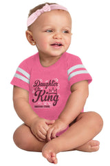 Daughter Of The King Football Romper Bodysuit-Direct To Garment Print-Brisco Baby