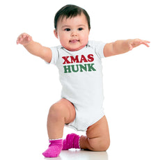 Xmas Hunk Romper Bodysuit-Direct To Garment Print-Brisco Baby