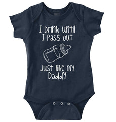 Like My Daddy Romper Bodysuit-Direct To Garment Print-Brisco Baby