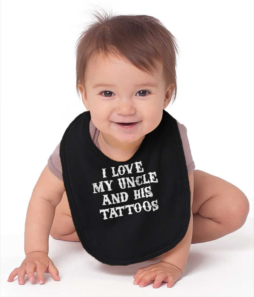 Uncle's Tattoos Infant Baby Bib-Direct To Garment Print-Brisco Baby