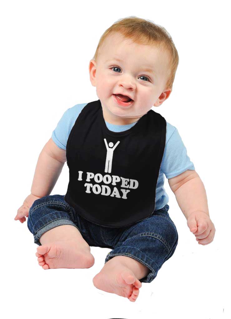 I Pooped Today Infant Baby Bib-Direct To Garment Print-Brisco Baby