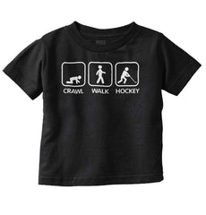 Crawl Walk Hockey Infant Toddler T Shirt-Direct To Garment Print-Brisco Baby