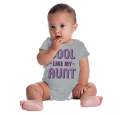Cool Like My Aunt Romper Bodysuit-Direct To Garment Print-Brisco Baby