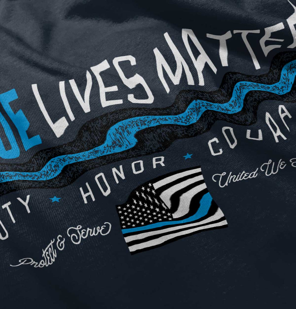 Thin Blue Flag Infant Toddler T Shirt-Direct To Garment Print-Brisco Baby