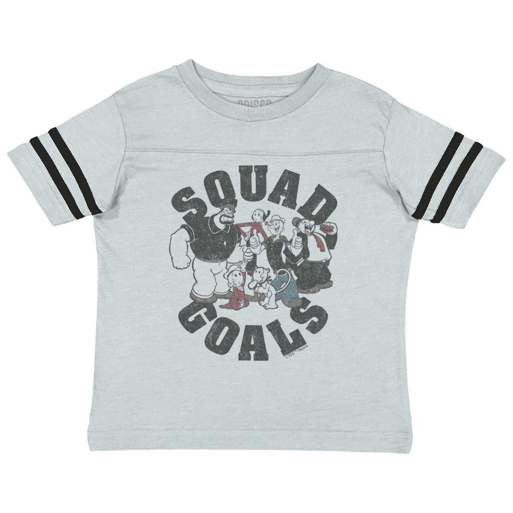 Squad Goals Toddler Football Jersey Tee-Direct To Garment Print-Brisco Baby