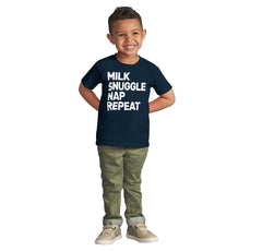 Milk Snuggle Nap Infant Toddler T Shirt-Direct To Garment Print-Brisco Baby