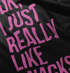 Really Like Snacks Toddler Ruffled Trim T-Shirt-Direct To Garment Print-Brisco Baby