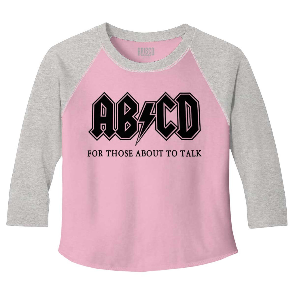 AB CD Toddler Baseball-Direct To Garment Print-Brisco Baby