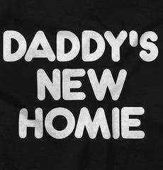 Daddy's New Homie Romper Bodysuit-Direct To Garment Print-Brisco Baby