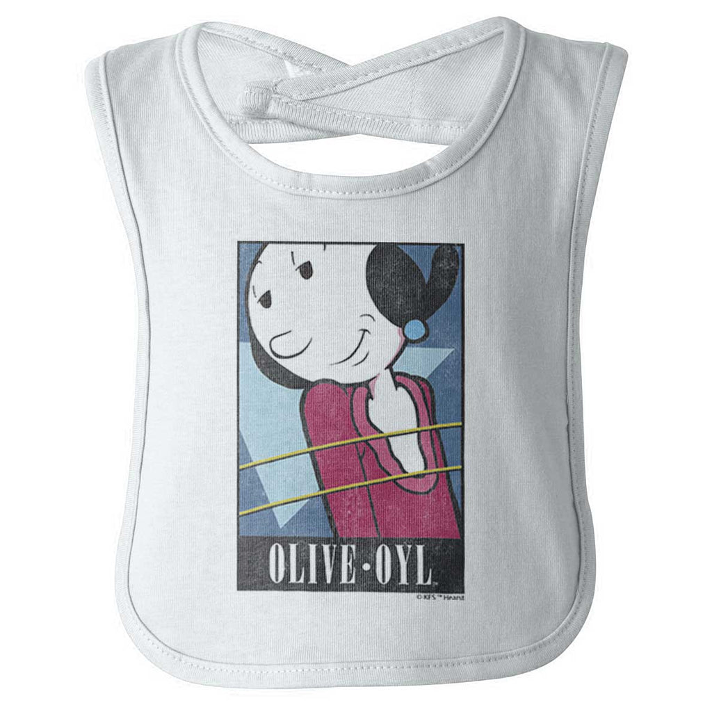 Olive Oyl Infant Baby Bib-Direct To Garment Print-Brisco Baby