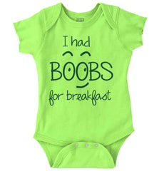I Had Boobs Romper Bodysuit-Direct To Garment Print-Brisco Baby