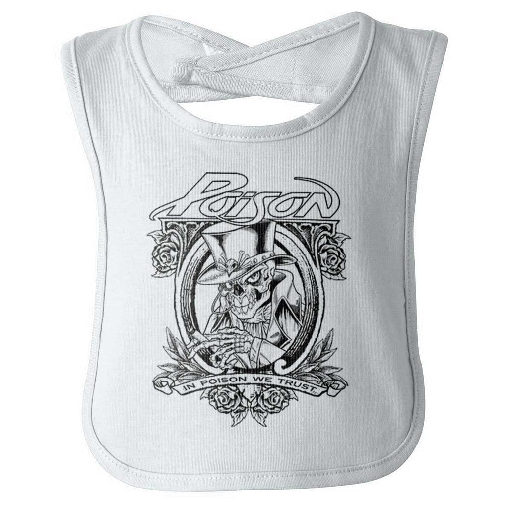 In Poison We Trust Infant Baby Bib-Direct To Garment Print-Brisco Baby